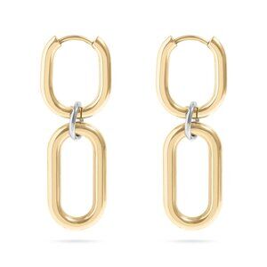 Mixed Metal Huggie Earrings | 18K Gold PVD & Silver | Waterproof Hypoallergenic